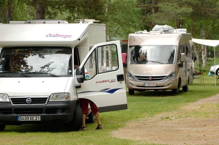 Bobilplass på Gjelten Bru Camping