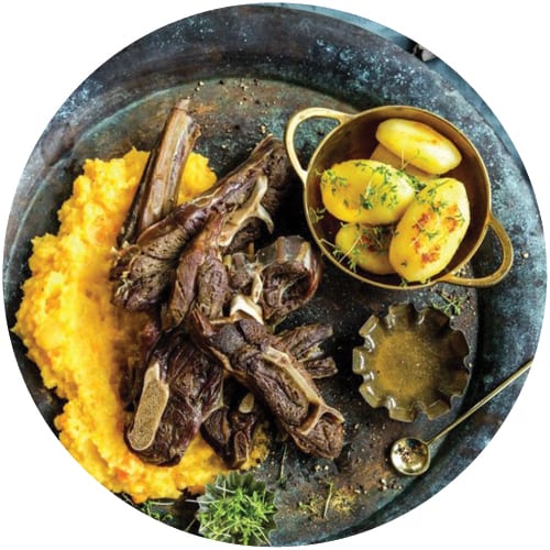 Pinnekjøtt av rein. Foto: Matprat.