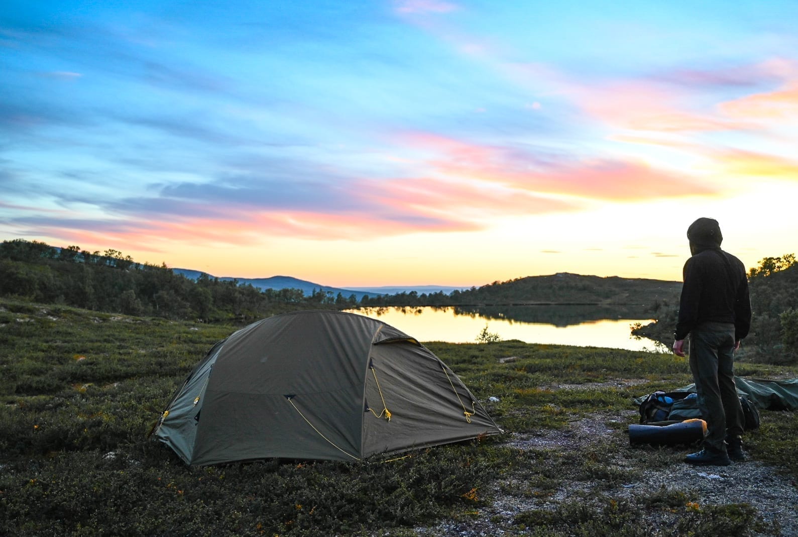 Sommer og telttur på vidda.